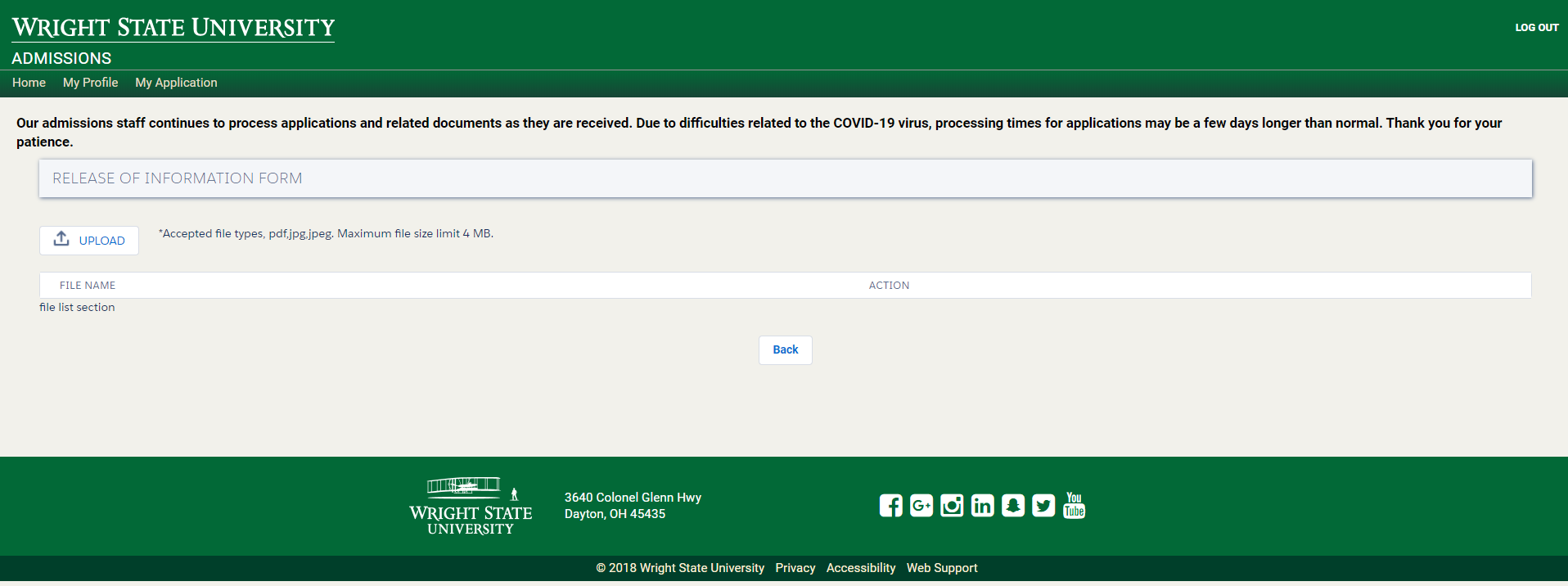 Wright State University step 3